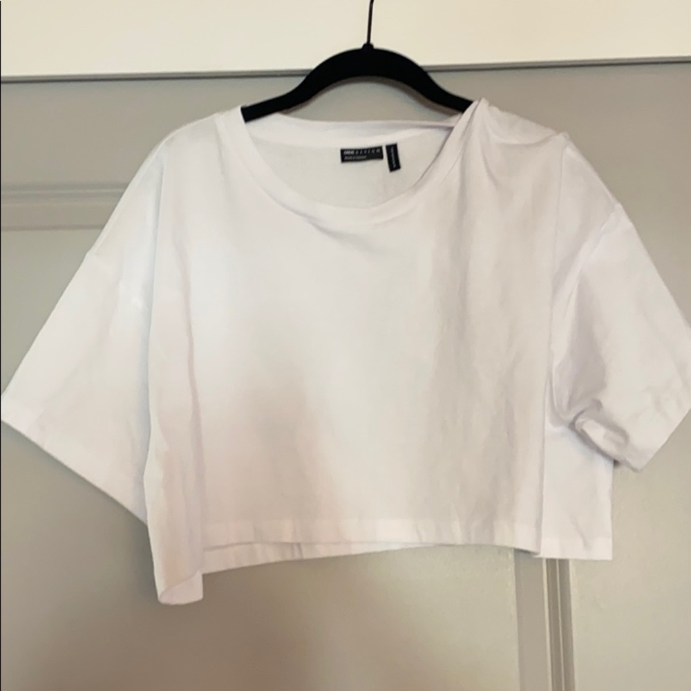 ASOS white crop tshirt size 6